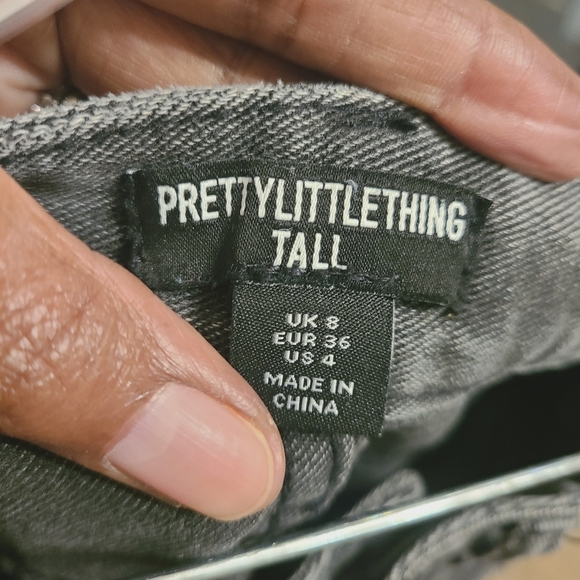 Pretty Little Thing | Women's Black High Waist Cargo Jeans (Size 4) - Picture 2 of 14